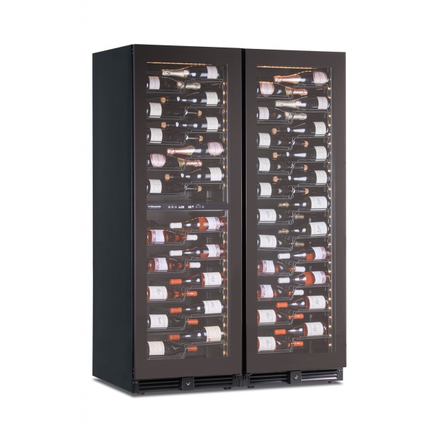 Vitrina de vinuri Klimaitalia CW 355 G3TB, 355 sticle, 3 zone temperatura , argintiu