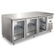 Masa rece Klimaitalia PSX 3100 TNG, capacitate 309 l, temperatura -2 / +8 °C, argintiu