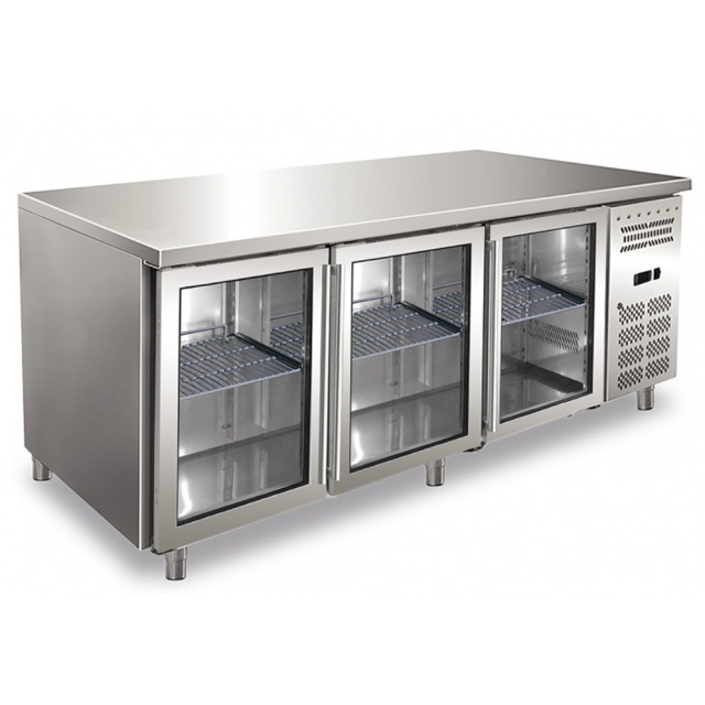 Masa rece Klimaitalia PSX 3100 TNG, capacitate 309 l, temperatura -2 / +8 °C, argintiu
