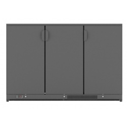 Frigider orizontal pentru bar Infrico ERV 35 PP, cu 3 usi, capacitate 330 litri, temperatura +4° C /+8° C, negru