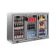 Vitrina frigorifica de bar Infrico ERV 35 II, cu 3 usi, capacitate 330 litri, temperatura +4° C /+12° C, inox