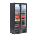 Vitrina frigorifica bauturi Infrico ERV 83 cu 2 usi, capacitate 435 litri, temperatura +4° C /+12° C, negru