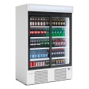 Vitrina frigorifica bauturi Infrico ERC 130 cu 2 usi, capacitate 1310 litri, temperatura +4° C /+8° C, alb