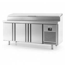 Masa rece saladeta INFRICO BMGN 1960 EN, cu 3 usi, capacitate 465 litri, 0ºC/+6ºC, inox