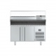 Masa rece pizza INFRICO MPG 1490, cu vitrina ingrediente, 2 usi, capacitate 305+35 litri, 0ºC+6ºC/ +4ºC+8ºC, inox