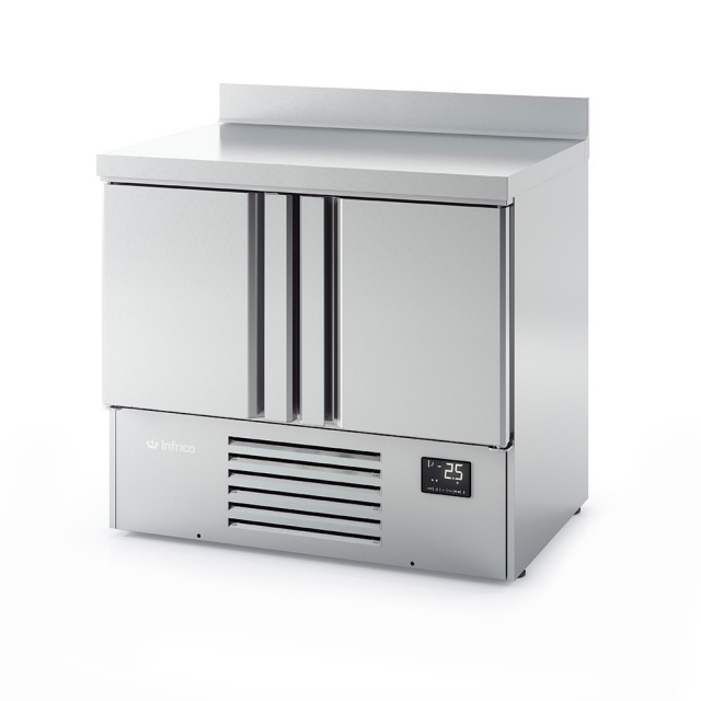 Masa rece saladeta INFRICO ME 1000 II, 2 usi, capacitate 355 litri, 0ºC+6ºC, inox