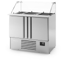 Masa rece saladete INFRICO ME 1000 KB cu vitrina ingrediente, 2 usi, capacitate 230 litri, 0ºC+6ºC, inox