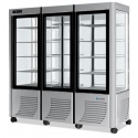 Vitrina expunere SCAIOLA 3PA Argintie 183x70x184 cm