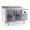 Masa rece bar INFRICO FMPP 1500 CR, cu 2 usi din sticla, capacitate 340 litri, temperatura +2º/+6ºC, inox