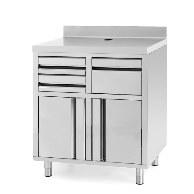 Masa inox pentru cafenele INFRICO MCAF 820, latime 82 cm, inox