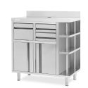 Masa inox pentru expresor cafea INFRICO MCAF 1000 CI, latime 100 cm, inox