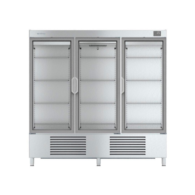Vitrina frigorifica INFRICO AEX 1600 T/F cu 3 usi, capacitate 1730 litri, temperatura +2ºC/+6ºC, inox