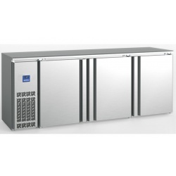 Frigider profesional orizontal de bar INFRICO ERV84IISD cu 3 usi, capacitate 562 litri, temperatura 0ºC / +6ºC, inox