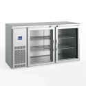 Vitrina frigorifica de bar INFRICO ERV60IIGD cu 2 usi, capacitate 362 litri, temperatura 0ºC / +6ºC, inox