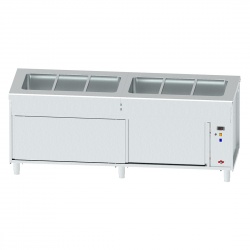 Masa Bain Marie INFRICO SSBMN6, capacitate 6 cuve GN, temperatura +30ºC / +90ºC, inox