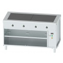 Masa cu plite vitroceramice auto INFRICO SSVCA4, latime 150 cm, temperatura maxima 130ºC , inox