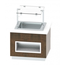 Masa calda Bain Marie INFRICO MB80BM2, capacitate 2 cuve GN, temperatura +30ºC / +90ºC, inox