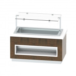 Masa calda Bain Marie INFRICO MB100BM4, capacitate 4 cuve GN, 3500 W, temperatura +30ºC / +90ºC