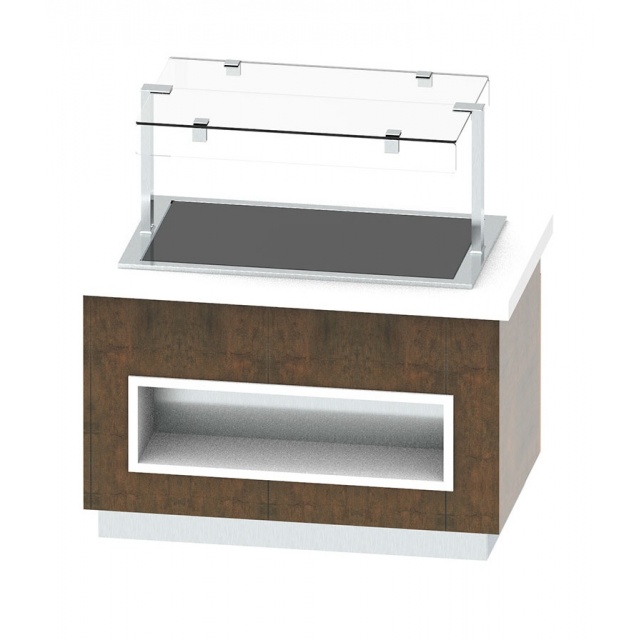 Masa calda cu plita din sticla ceramica INFRICO MB80VC3, 1350 W, latime 140 cm, temperatura +130ºC