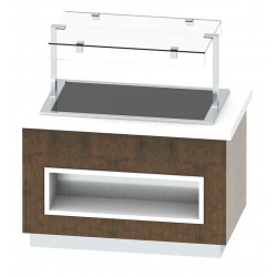 Masa calda cu plita din sticla ceramica INFRICO MB100VC3, 1350 W, latime 140 cm, temperatura +130ºC