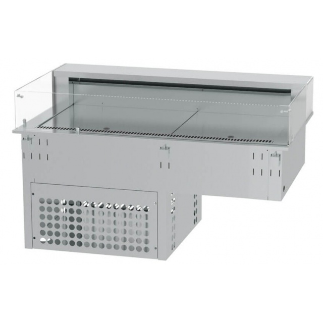 Vitrina frigorifica incorporabila INFRICO EEVAB3, 925W, latime 92.5 cm, temperatura -4ºC / +12ºC, inox