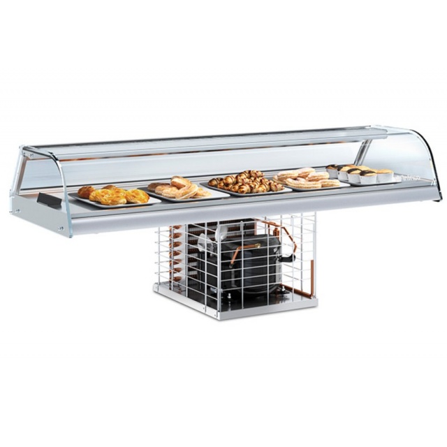 Vitrina frigorifica expunere INFRICO VEB 8 CC, 130W, capacitate 18.4 l, temperatura +4ºC/+8ºC, inox