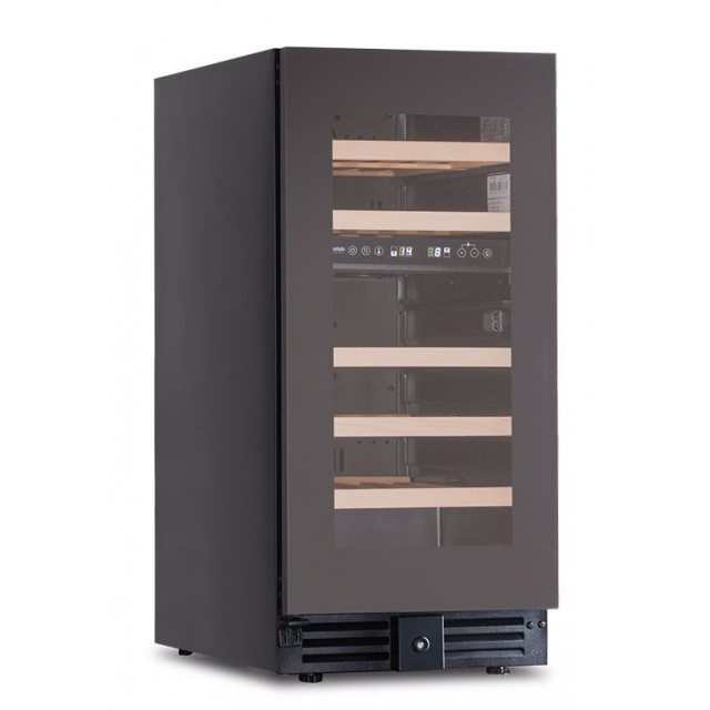 Vitrina de vinuri Klimaitalia CW 37 G2TB, 28 sticle, 2 zone temperatura , argintiu