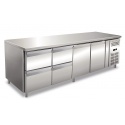 Masa rece Klimaitalia CAX 4140 TN (4x1/2), capacitate 412 l, temperatura -2 / +8 °C, argintiu