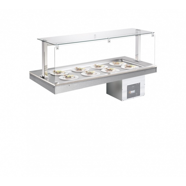 Vitrina expunere AFINOX 7DRLI4FIS0A01 SSE-LIME PLUS 4 1494x650x775 mm