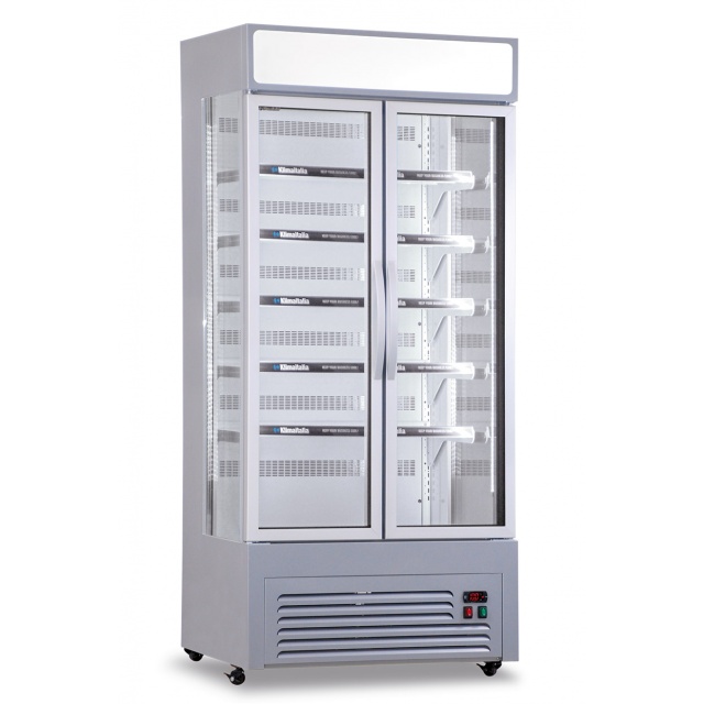 Vitrina frigorifica Klimaitalia FG 760 TN GREY, capacitate 500 l, temperatura 2 / 10°C, gri