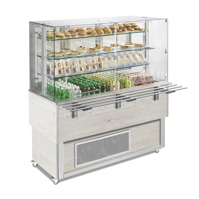 Vitrina expunere AFINOX 7BEPL3FIVHA04 SER-PLAT PLUS 3H DS 1169x760x1688 mm