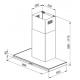 Hota perete GALVAMET Line,90 cm, aspirant,Soft Touch 3V + I