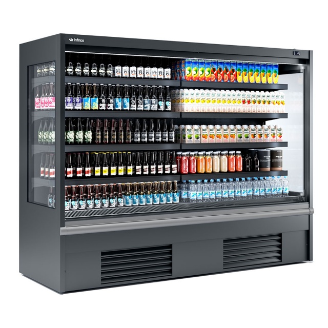 Vitrina frigorifica expunere INFRICO MS6M2, plug in, capacitate 228 litri, latime 62.5 cm, rafturi drepte, -1ºC/+7ºC