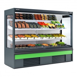 Vitrina frigorifica expunere INFRICO MS6H1, plug in, latime 62.5 cm, capacitate 185 litri, rafturi inclinate, -1ºC/+10ºC