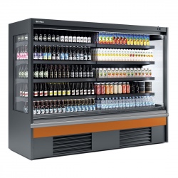 Vitrina frigorifica expunere INFRICO ML6M1, plug in, latime 62.5 cm, 355 litri, rafturi inclinate, -1ºC/+5ºC, negru