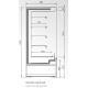 Vitrina frigorifica expunere INFRICO ML6CM2, plug in, latime 62.5 cm, capacitate 355 litri, rafturi drepte, -1ºC/+7ºC