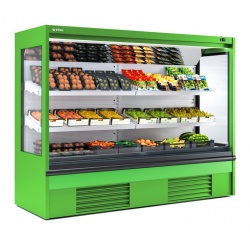 Vitrina frigorifica expunere INFRICO ML9CH1, plug in, latime 93.8 cm, capacitate 427 litri, rafturi inclinate, -1ºC/+10ºC