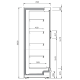 Vitrina frigorifica expunere supermarket INFRICO MN18DGM0, latime 187.5 cm, rafturi drepte, -1ºC / +4ºC, negru