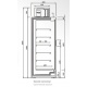 Vitrina frigorifica expunere INFRICO ML12DGU22M1, unitate condensare pe plafon, latime 125 cm, rafturi drepte, -1ºC / +5ºC