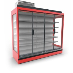 Vitrina frigorifica expunere INFRICO ML12DGU22M1, unitate condensare pe plafon, latime 125 cm, rafturi drepte, -1ºC / +5ºC
