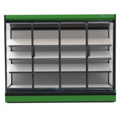 Vitrina frigorifica expunere supermarket INFRICO MN12DGH1, latime 125 cm, rafturi inclinate, -1ºC / +10ºC