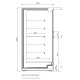 Vitrina frigorifica expunere supermarket INFRICO MX12DGM0, capacitate 933 L, latime 125 cm, rafturi drepte, -1ºC / +4ºC
