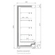 Vitrina frigorifica expunere supermarket INFRICO MX12DGM0, capacitate 933 L, latime 125 cm, rafturi drepte, -1ºC / +4ºC