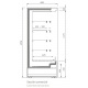 Vitrina frigorifica expunere supermarket INFRICO MX12DGM0, capacitate 933 L, latime 125 cm, rafturi drepte, -1ºC / +4ºC