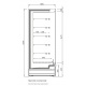 Vitrina frigorifica expunere supermarket INFRICO MX12DGM0, capacitate 933 L, latime 125 cm, rafturi drepte, -1ºC / +4ºC