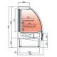 Vitrina calda expunere INFRICO VBR 9 HT, capacitate 274 Litri, putere 570 W, temperatura +55ºC/+60ºC