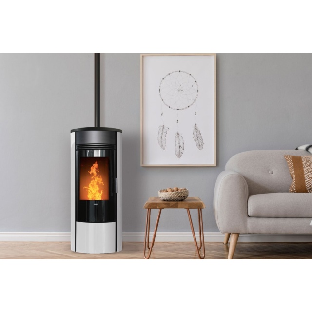Soba pe peleți KLOVER OBLÒ AIR putere 7,40 KW,senzori de siguranță pe ușă și rezervor