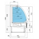Vitrina frigorifica expunere INFRICO VBR 9 DS, cu dublu acces, capacitate 274 Litri, putere 1000 W, temperatura +4ºC/+8ºC