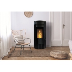 Soba pe peleți KLOVER STYLE 180 GLASS putere 22,30 KW,senzori de siguranță pe ușă și rezervor