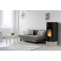 Soba pe peleți KLOVER STYLE 220 DUO putere 27,10 KW,senzori de siguranță pe ușă și rezervor